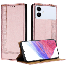 A-One Brand - Galaxy S26 Edge Plånboksfodral L-Shaped Grid Pattern - Roséguld
