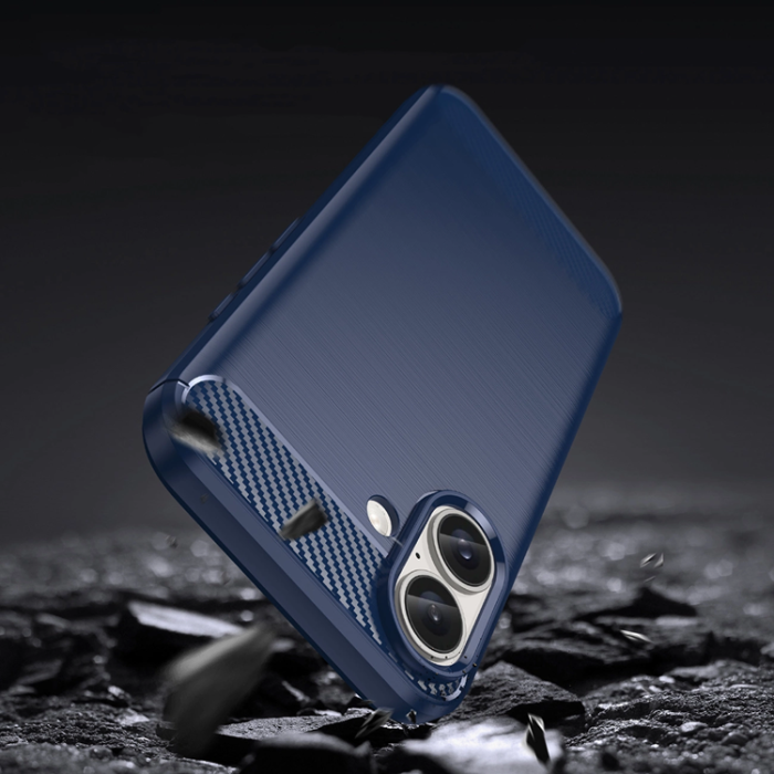 OEM - iPhone 16 Plus Mobilskal Silikon Carbon - Blå