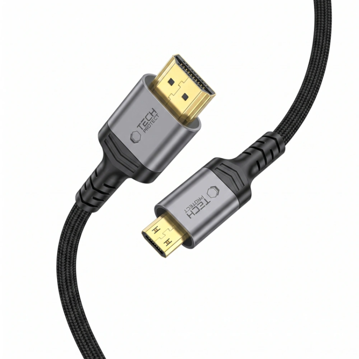 Tech-Protect - Tech-Protect Kabel Mini HDMI Till HDMI 2.1 Ultraboost 2m - Svart