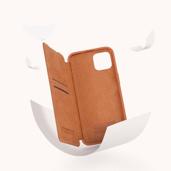 Nillkin - Nillkin iPhone 14 Plånboksfodral QinPro Läder - Brun