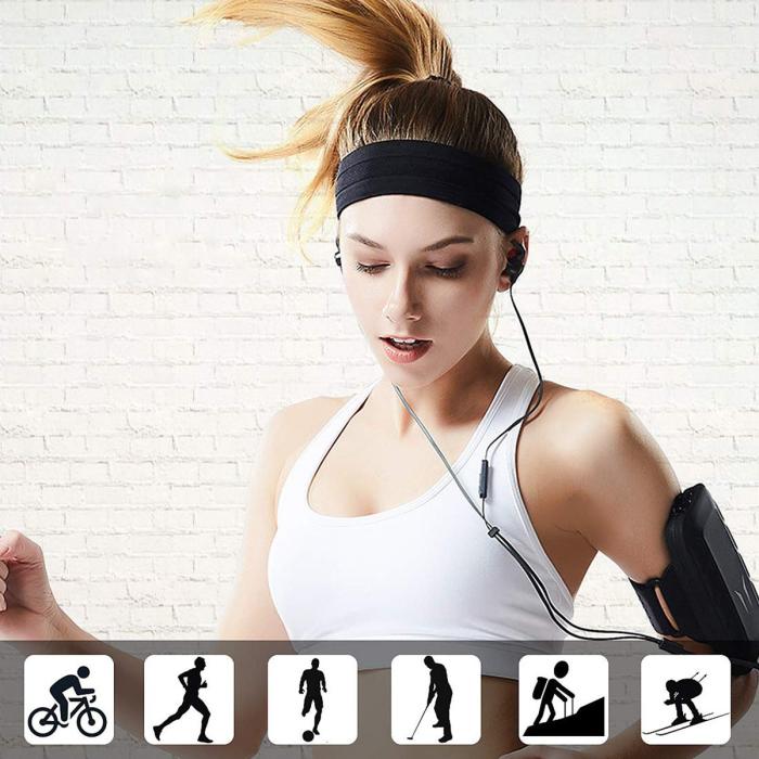 OEM - Elastic Fabric Pannband Running Fitness - Blå
