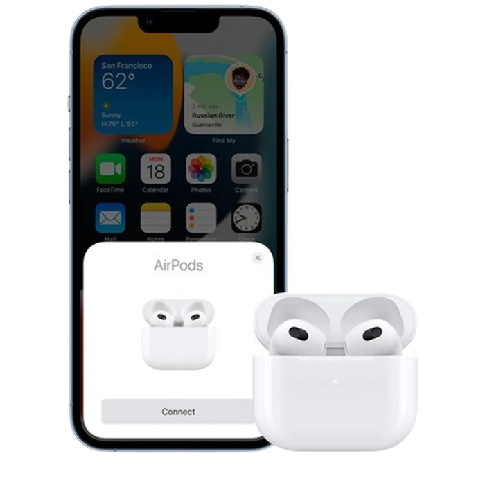 Apple - Apple AirPods (3rd Generation) med Lightning laddningsetui
