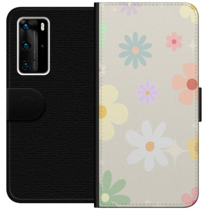 iSecrets - Plånboksfodral till Huawei P40 Pro med fejdande blommor