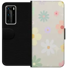 Gustaf - Pl&aring;nboksfodral till Huawei P40 Pro med fejdande blommor