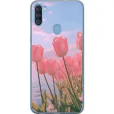 Gustaf - Mobilskal till Samsung Galaxy A11 med Rosa Tulpaner