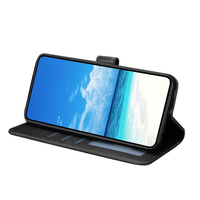 OEM - Samsung Galaxy S26 Plus Fodral Flip PU Läder med Ställ - Svart