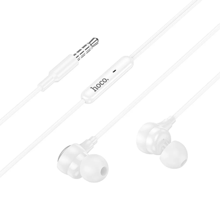 Hoco - Hoco Hörlurar 3.5mm Med Microphone - Vit