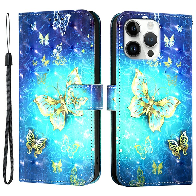 iPhone 16 Pro Max Plånboksfodral Printing Pattern Med Rem | 2353 | AlltMobil