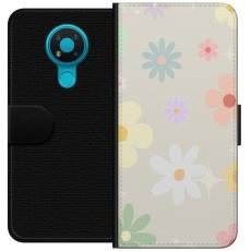 iSecrets - Plånboksfodral till Nokia 3.4 med fejdande blommor