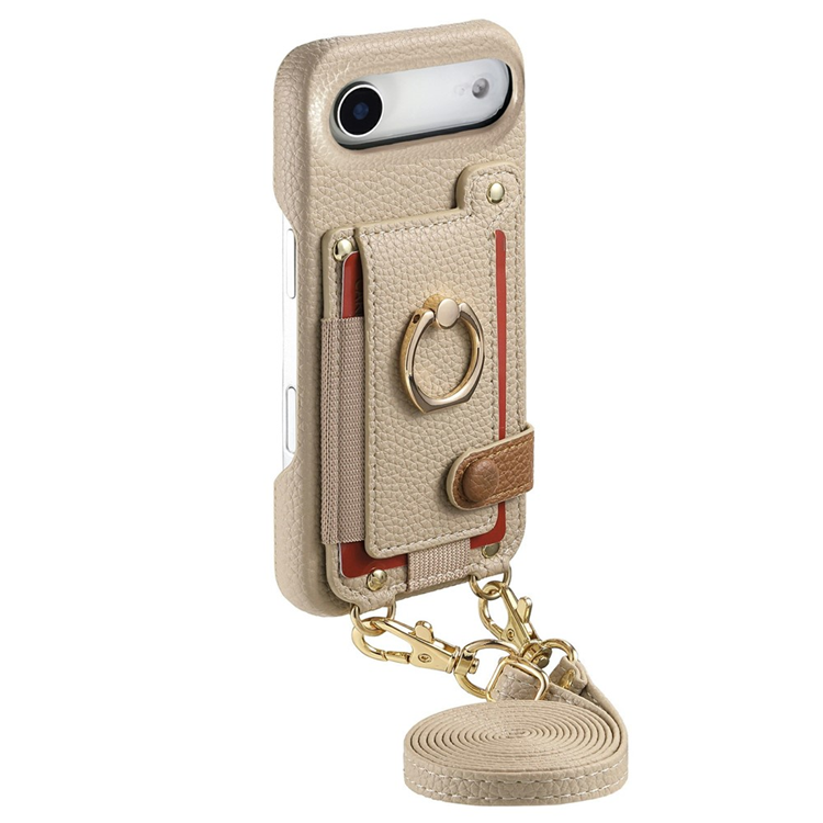 iPhone Air Mobilskal med Korthållare Ring Kickstand - Khaki (Khaki) | 2353 | AlltMobil