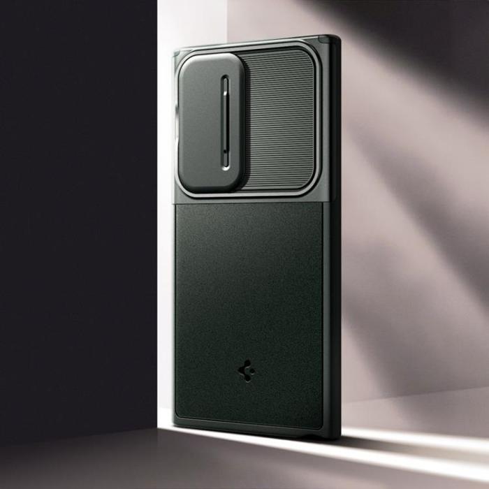 Spigen - Spigen Galaxy S24 Ultra Mobilskal Optik Armor - Abyys Grön
