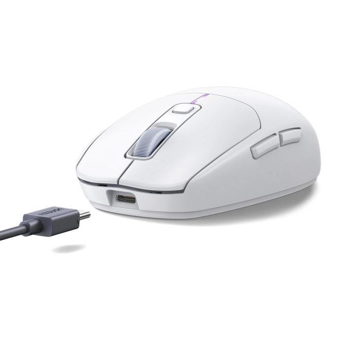 Ugreen - Ugreen MU103 Bluetooth 5.0 Dator Mus/2.4 GHz USB Mottagare - Vit