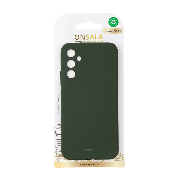 Onsala - Onsala Galaxy A35 5G Mobilskal Silikonkänsla - Olivgrön