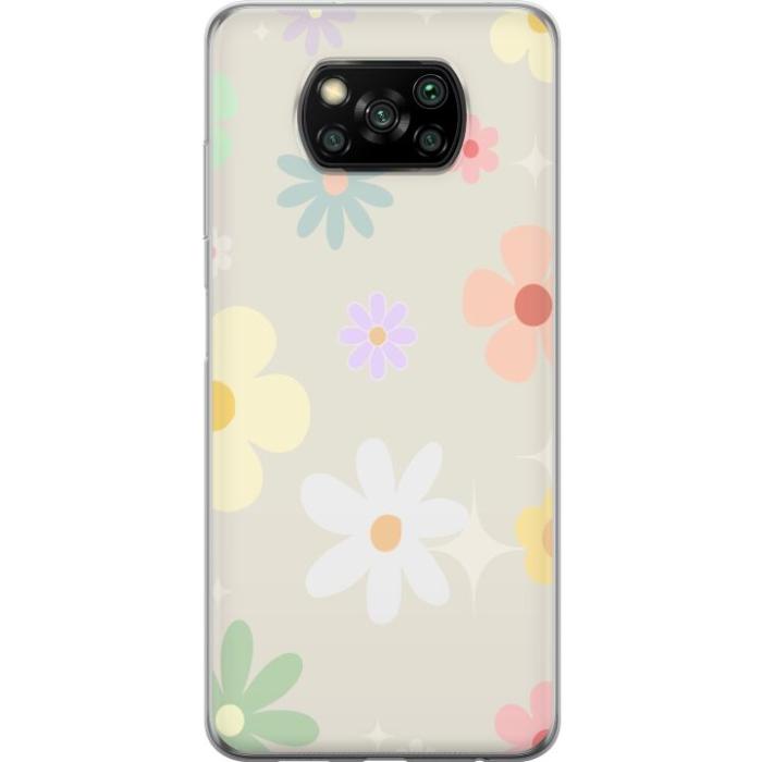 iSecrets - Mobilskal till Xiaomi Poco X3 NFC med fejdande blommor