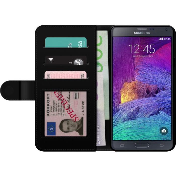iSecrets - Plånboksfodral till Samsung Galaxy Note 4 med Rosa Tulpaner