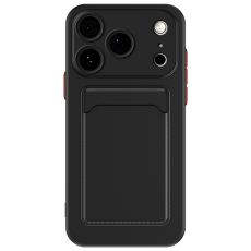 A-One Brand - iPhone 17 Pro Max Mobilskal Korthållare TPU - Svart