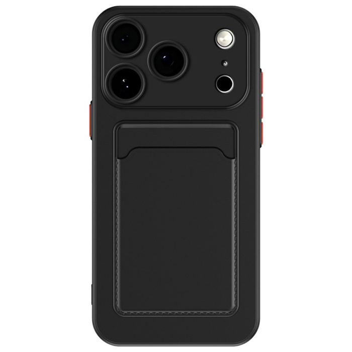 A-One Brand - iPhone 17 Pro Max Mobilskal Korthållare TPU - Svart
