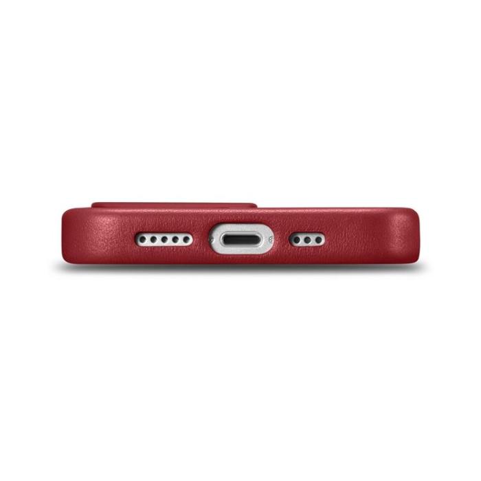 ICARER - iCarer iPhone 14 Pro Max Skal Magsafe Äkta Läder - Röd