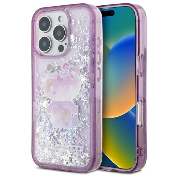 Hello Kitty iPhone 16 Pro Max Mobilskal Liquid Glitter 50TH Anniversary | 2353 | AlltMobil