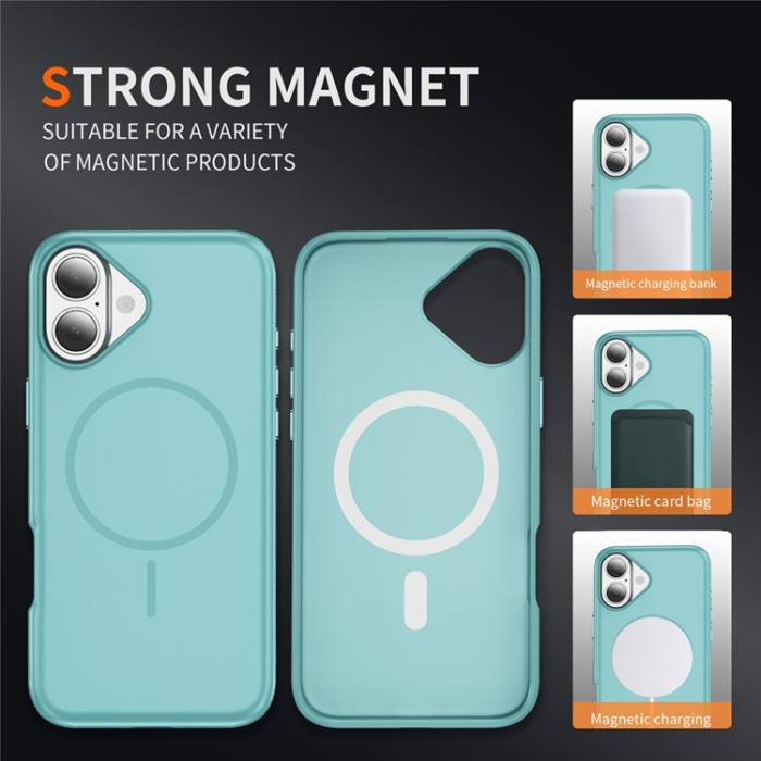 A-One Brand - iPhone 17 Mobilskal MagSafe PC + TPU Shockproof - Himmelsblå