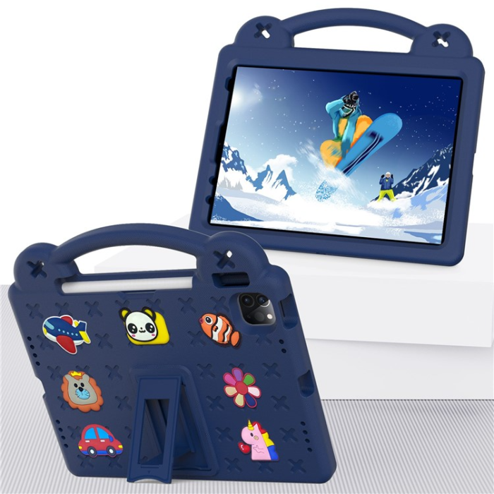 A-One Brand - iPad Pro 11 (2018/2020/2021/2022) Skal EVA Kickstand Shockproof - Mörkblå