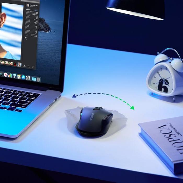 Ugreen - Ugreen Optisk Trådlös Mus USB 2.4GHz/Bluetooth 5.0 - Svart