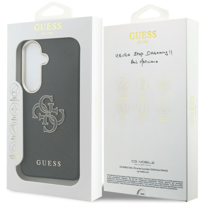 Guess - Guess Mobilskal För Galaxy S26 MagSafe Grained Big 4G Metal Logo