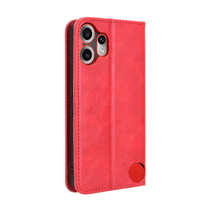 A-One Brand - Nothing CMF Phone 2 Pro Plånboksfodral Retro Kickstand - Röd
