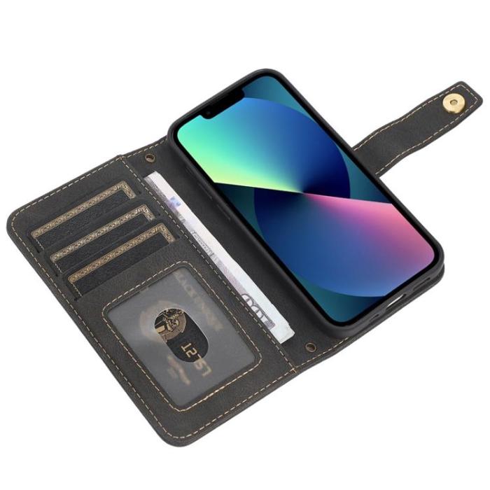 OEM - iPhone 14 Plus Plånboksfodral Flip - Svart