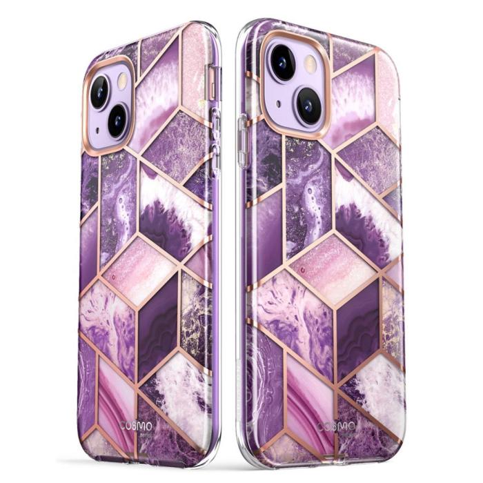 SupCase - SupCase iPhone 14 Plus Skal Cosmo - Marmor Lila