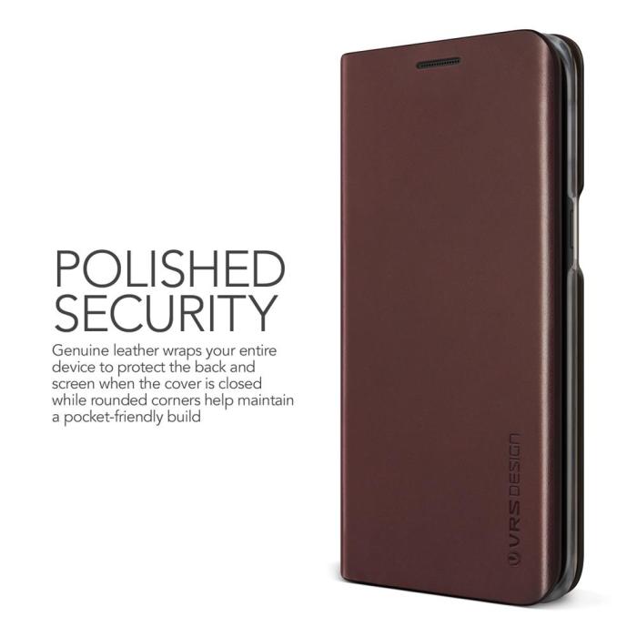 VERUS - Verus Native S Äkta läder Plånboksfodral till Samsung Galaxy S8 - Wine