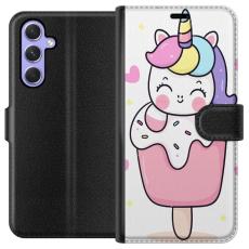 iSecrets - Plånboksfodral till Samsung Galaxy A54 med Glad enhörning