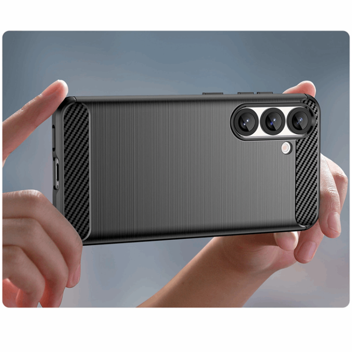 OEM - Galaxy S25 Mobilskal Carbon Flexible - Svart