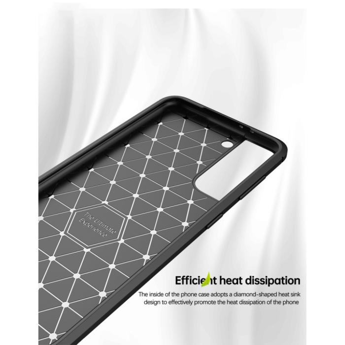 UTGATT1 - Carbon Fiber Mobilskal Samsung Galaxy S21 Plus - Svart