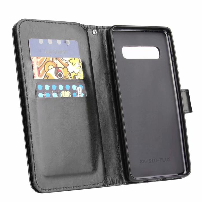UTGATT1 - Elegant Plånboksfodral till Samsung Galaxy S10 - Svart