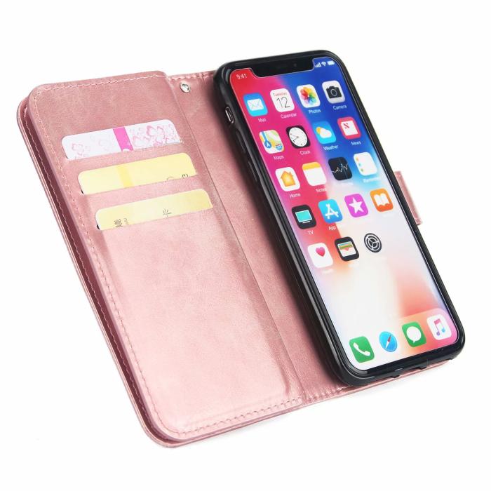 A-One Brand - Plånboksfodral till iPhone 7 Plus & iPhone 8 Plus - Roséguld