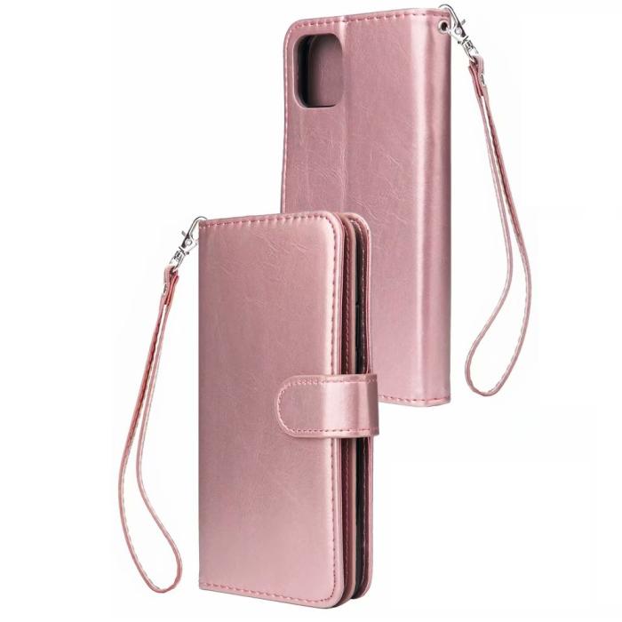 A-One Brand - Plånboksfodral till iPhone 7 Plus & iPhone 8 Plus - Roséguld