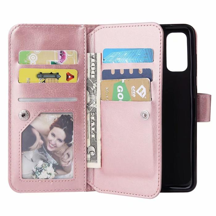 UTGATT1 - Elegant Plånboksfodral till Samsung Galaxy S20 - Roséguld