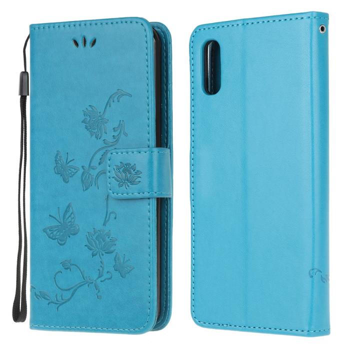 A-One Brand - Butterfly Plånboksfodral Samsung Galaxy XCover 5 - Blå