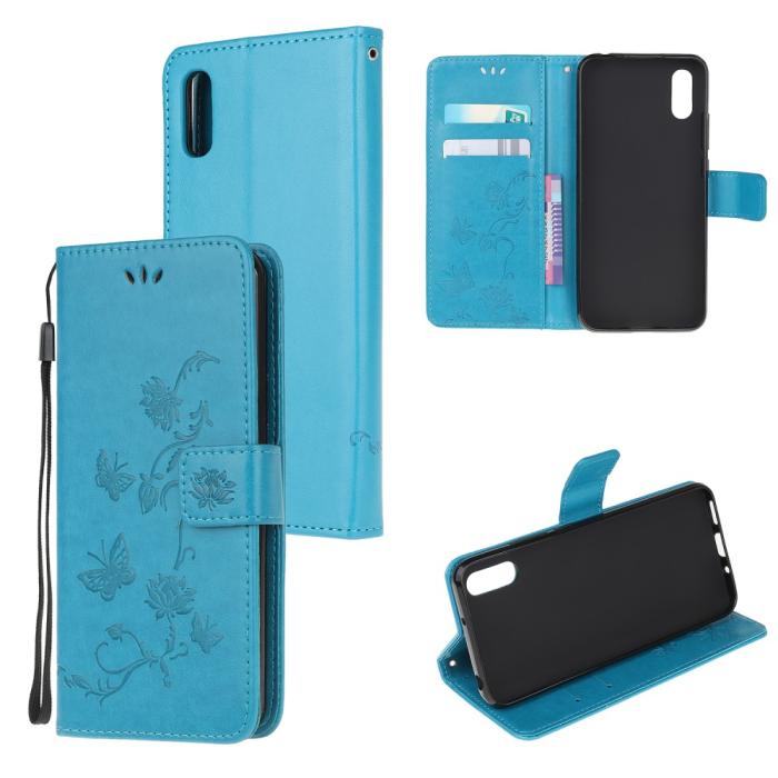 A-One Brand - Butterfly Plånboksfodral Samsung Galaxy XCover 5 - Blå