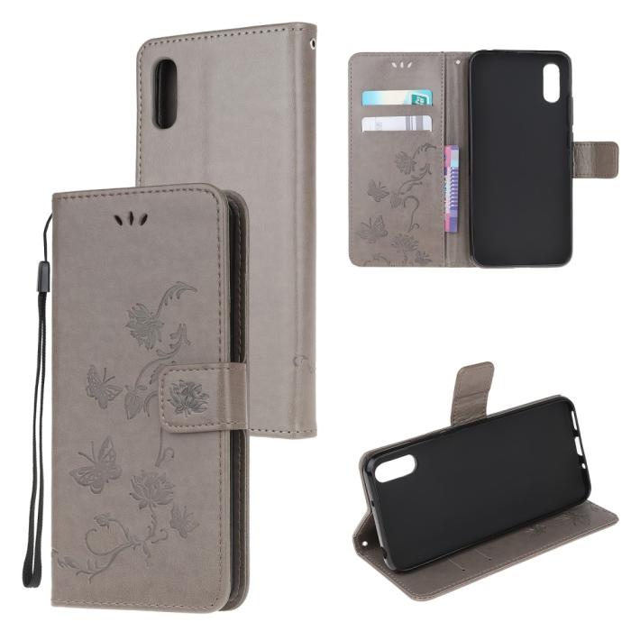 A-One Brand - Butterfly Plånboksfodral Samsung Galaxy XCover 5 - Grå