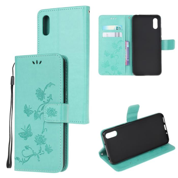 A-One Brand - Butterfly Plånboksfodral Samsung Galaxy XCover 5 - Turkos