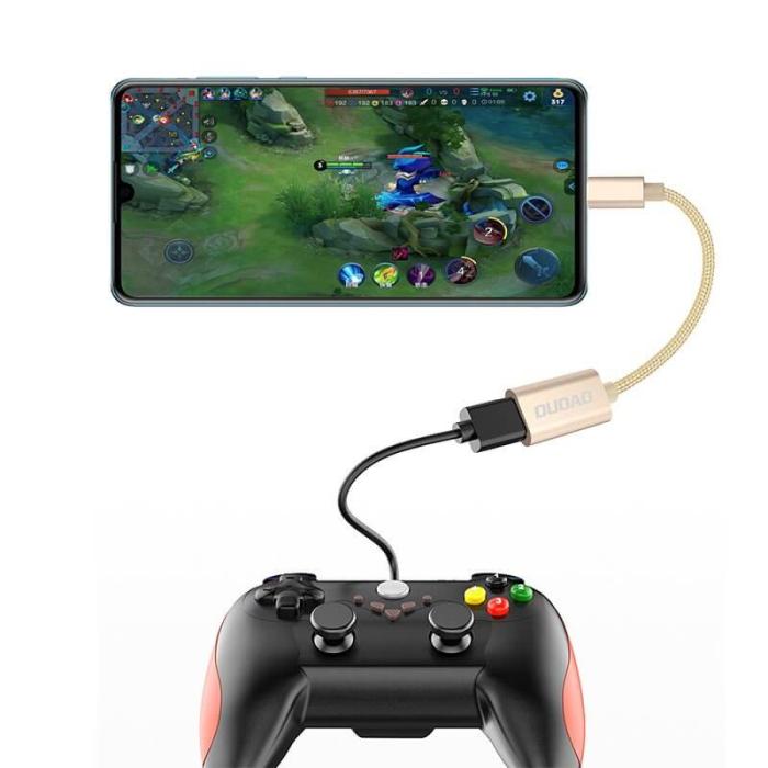 Dudao - Dudao USB-C till USB-A kabel 2.0 OTG adapter 0.17m - Grå