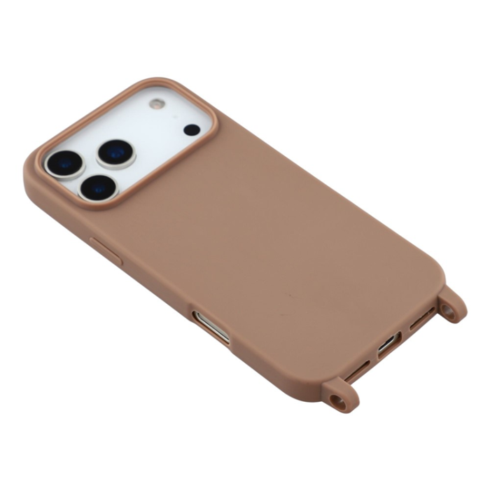 A-One Brand - iPhone 17 Pro Max Mobilskal TPU med Hål för Rem - Brun