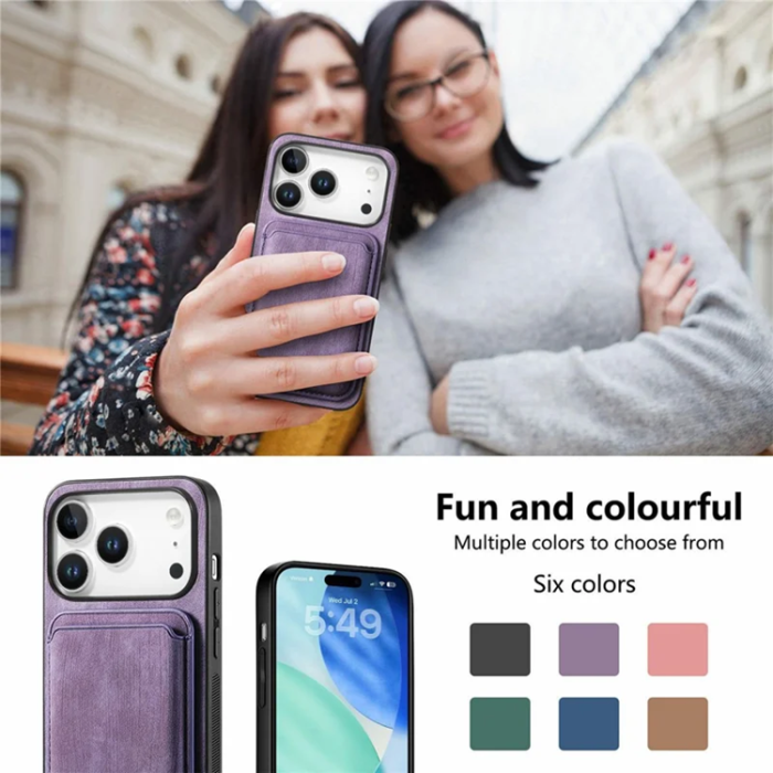 A-One Brand - iPhone 17 Pro Max Mobilskal Retro Detachable - Lila