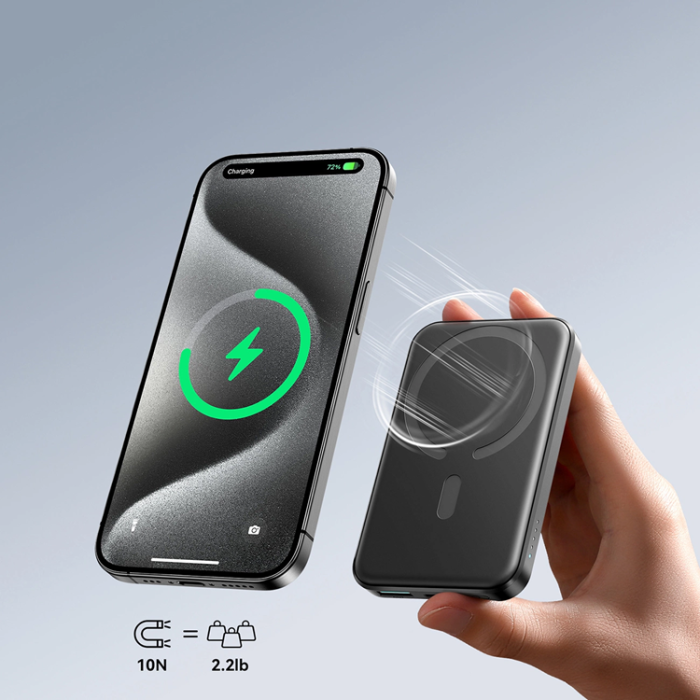 Joyroom - Joyroom Mini Magnetisk Trådlös Powerbank 5000mAh 20W - Svart
