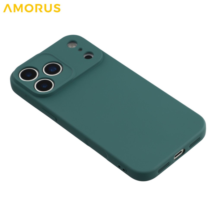 Amorus - AMORUS iPhone 17 Pro Max Mobilskal Precise Cutouts - Armégrön