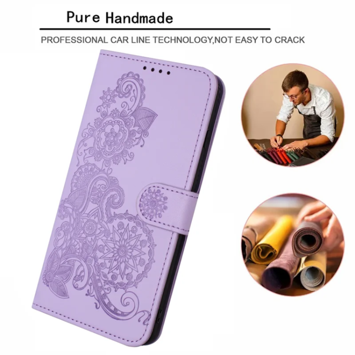 A-One Brand - iPhone 17 Pro Max Plånboksfodral Mandala Flower - Lila