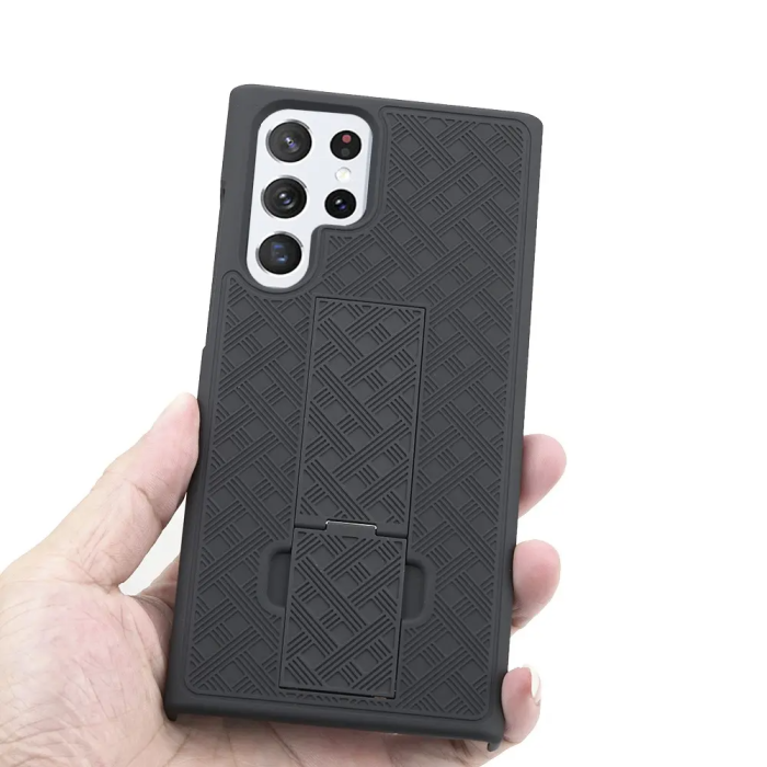 Taltech - Galaxy S22 Ultra Mobilskal Kickstand - Svart
