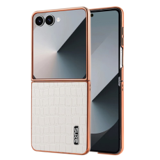 AZNS - AZNS Galaxy Z Flip 7 Mobilskal Crocodile Texture - Vit